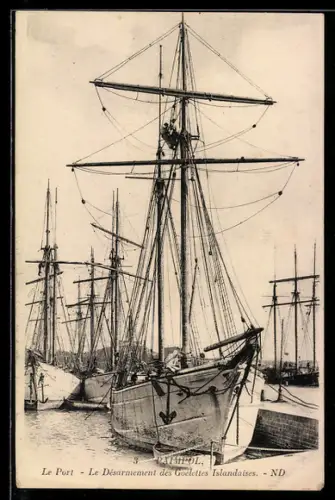 AK Paimpol, les Desarmement des Goelettes Islandaises, Le Port