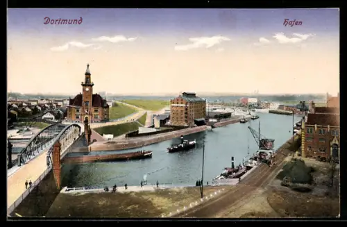 AK Dortmund, Blick über den Hafen