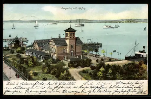 AK Kiel, Seegarten mit Hafen