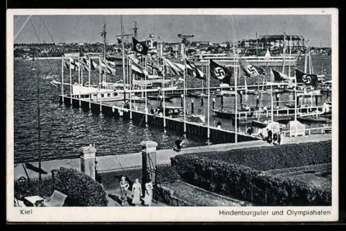 AK Kiel, Olympiahafen und Hindenburgufer, n