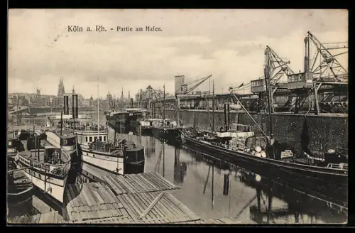 AK Köln a. Rh., Partie am Hafen