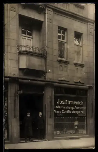 Foto-AK Oberhausen /Rheinland, Lederhandlung Jos. Firmenich