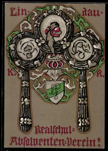 AK Lindau, Realschul-Absolventen-Verein, Wappen mit studentischem Zirkel