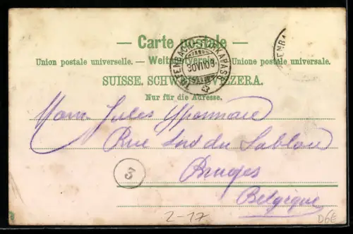 AK Postkutsche am Rhonegletscher