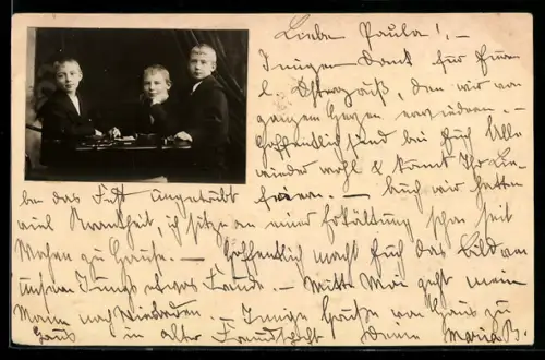 Foto-AK Kindergruppe beim Brettspiel