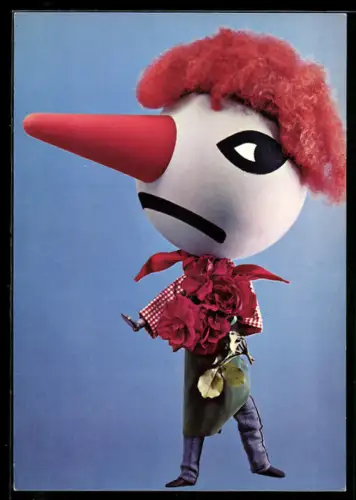 AK Reklame für Tyzine Nasenspray von Pfizer, Clown mit roter Nase