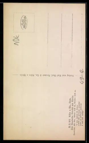 AK Köln a. Rhein, St. Peter Domglocke