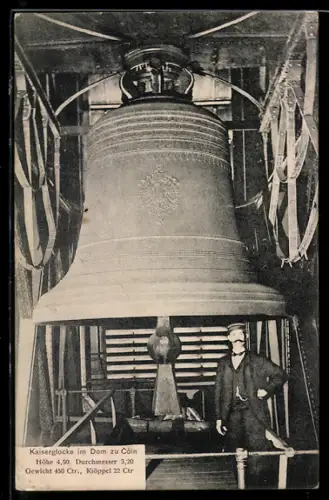 AK Cöln, Kaiserglocke im Dom