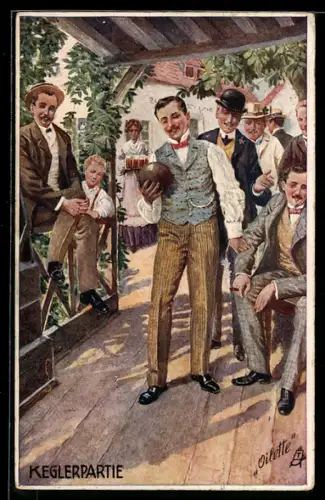 AK Kegler, Keglerpartie im Biergarten