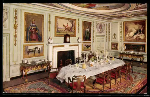 AK The Queen`s Dolls` House, Dining Room, Puppenhaus