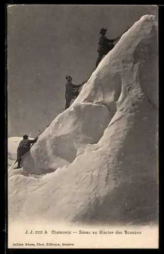 AK Chamonix, Sérac au Glacier des Bossons, Bergsteigen