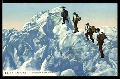 AK Chamonix, Ascension d`un Sérac, Bergsteigen