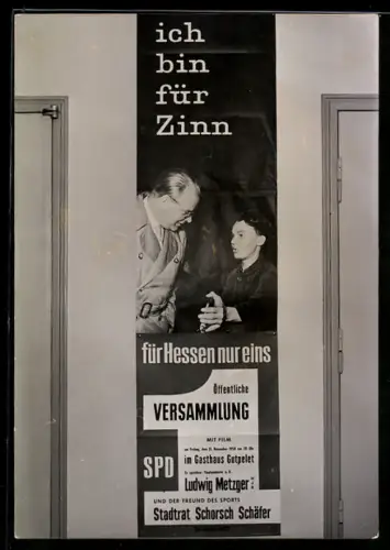 AK Darmstadt, Wahlkampfplakat der SPD in Hessen