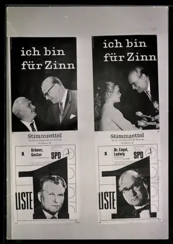 AK Darmstadt, Wahlkampfplakate der SPD, Ich bin für Zinn