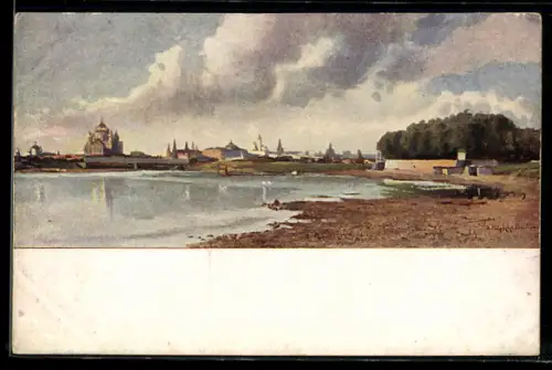 Künstler-AK sign. N. Makovsky: Moscou, Panorama