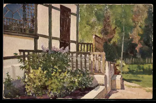 Künstler-AK sign. K. Kryshitzky, Weranda