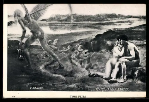 Künstler-AK sign. E. Danton: Time Flies
