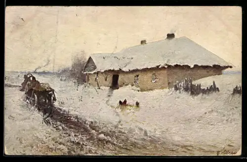 Künstler-AK sign. P. Levtchenko, Vues de la Petite-Russie