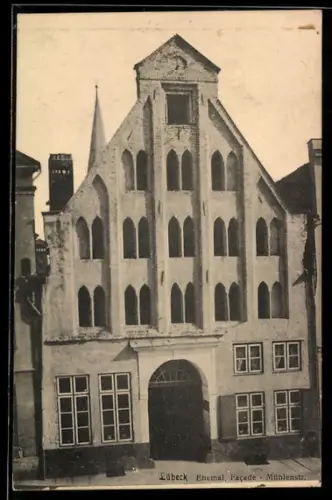 Lithographie Lübeck, Ehemal. Fassade Mühlenstr