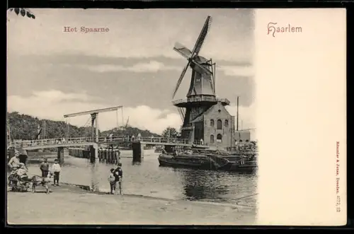 AK Haarlem, Het Spaarne, Windmühle