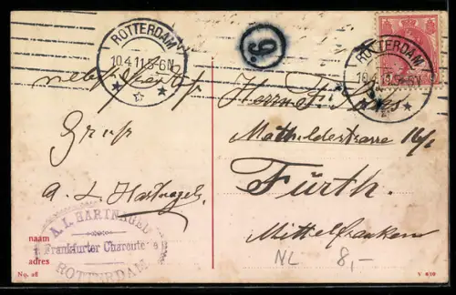 AK Rotterdam, Coolsingel, Windmühle