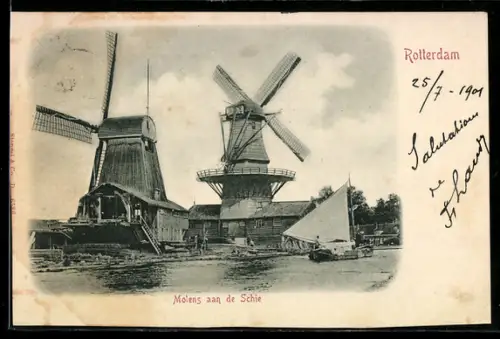 AK Rotterdam, Molens aan de Schie