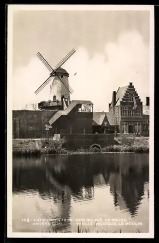 AK Antwerpen / Anvers, Wereldtentoonstelling 1930, Exposition Internationale, De Molen, Le Moulin, Windmühle