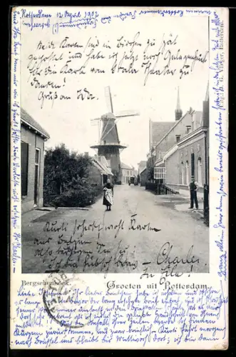 AK Rotterdam, Bergschenhoek, Windmühle