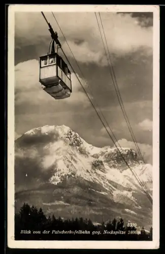 AK Patscherkofelbahn, Gondel gegen Nockspitze