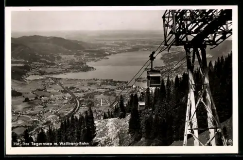 AK Tegernsee, Der Tegersee mit Wallberg-Bahn