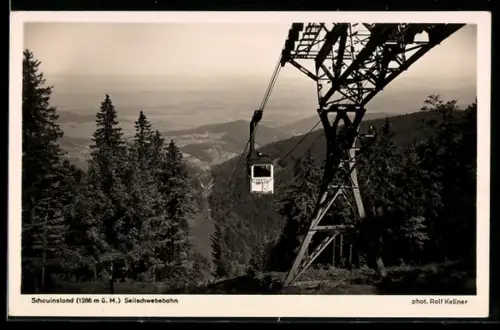 AK Schauinsland mit Seilschwebebahn, Seilbahn