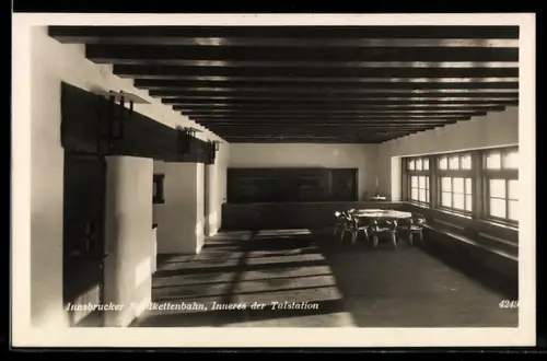 AK Innsbrucker Nordkettenbahn, Inneres der Talstation