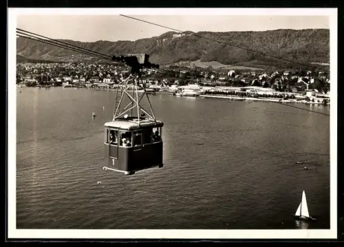 AK Zürich, Landesausstellung 1939, Schwebebahn u. linkes Ausstellungsufer