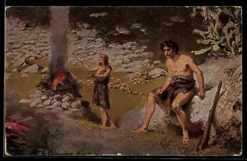 Künstler-AK Die heilige Schrift, Aus dem Alten Testament, Kain und Abel