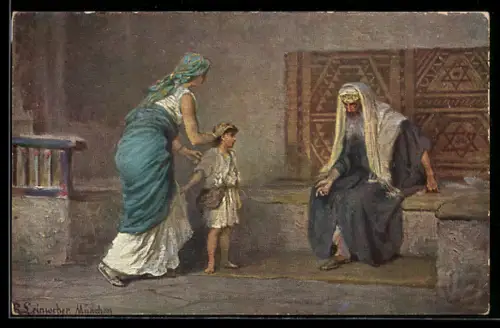 AK Die Heilige Schrift, Bilder aus dem Alten Testament - Hanna bringt Samuel zu Eli