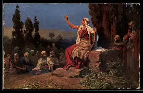 Künstler-AK Alttestamentliche Bilder, Siegeslied Deborahs
