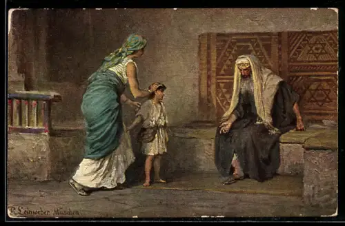 AK Die Heilige Schrift, Bilder aus dem Alten Testament - Hanna bringt Samuel zu Eli