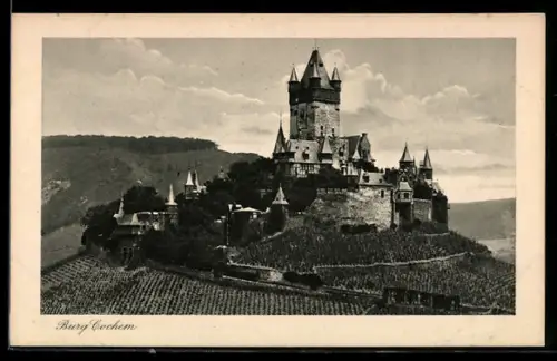 AK Cochem, Burg Cochem mit Umgebung