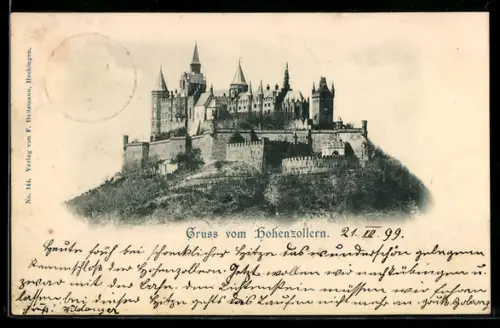 AK Burg Hohenzollern, Gesamtansicht