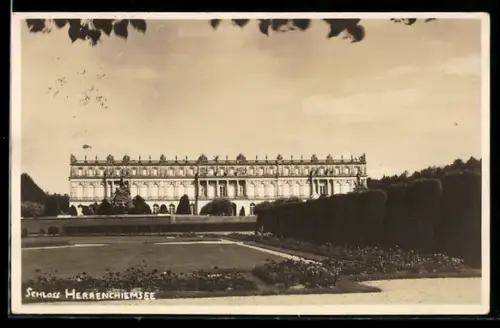 AK Schloss Herrenchiemsee, Ansicht mit Anlagen