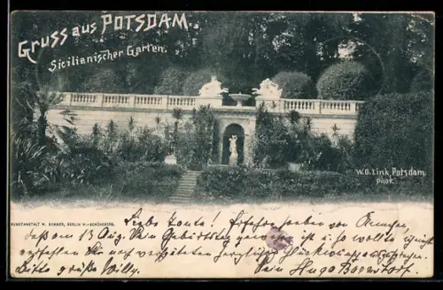 AK Potsdam, Schloss Sanssouci, Sicilianischer Garten