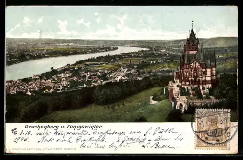 AK Königswinter, Derachenburg und Ort