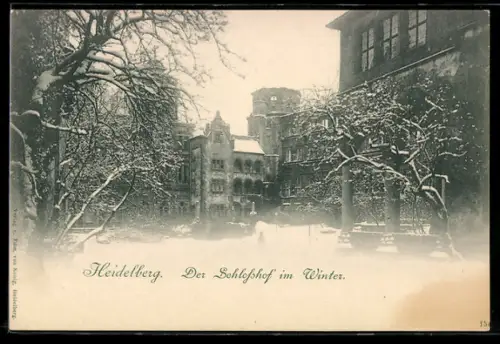 AK Heidelberg, Der Schlosshof im Winter