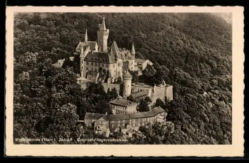 AK Wernigerode a. H., Schloss, Fliegeraufnahme