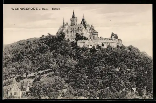 AK Wernigerode, Blick auf das Schloss