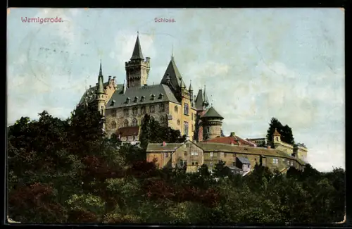 AK Wernigerode a. H., Schloss, Panorama
