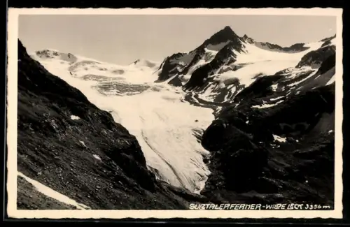 AK Sulztalerferner, Wilde Leck mit schneebedeckten Gipfeln