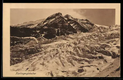 AK Karlingergeltscher mit schneebedecktem Bergpanorama