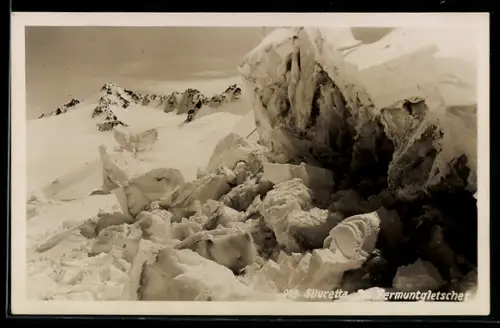 AK Silvretta, Im Fermuntgletscher, verschneite Landschaft