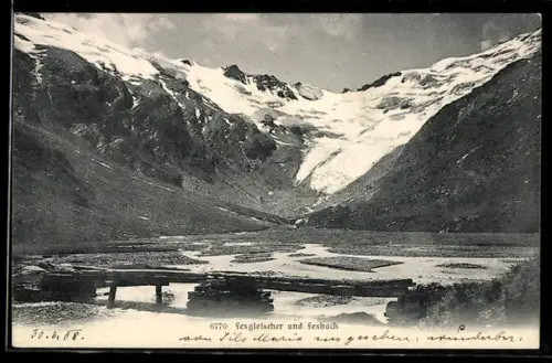 AK Fexgletscher und Fexbach, Bergpanorama